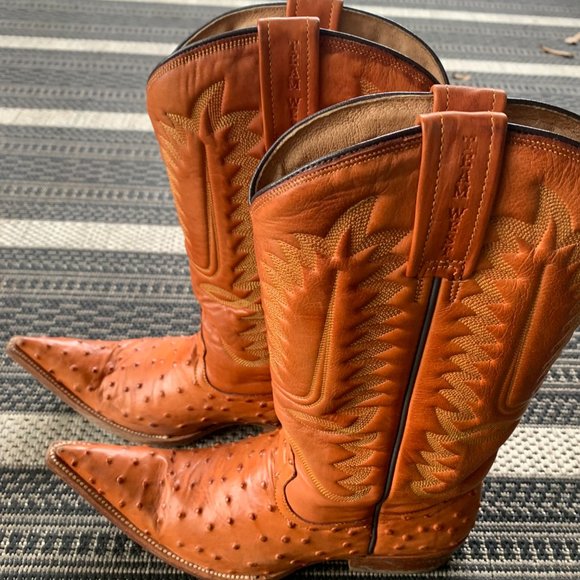 Vanessa Mooney VINTAGE TEAM WEST Ostrich boots - Picture 4 of 7